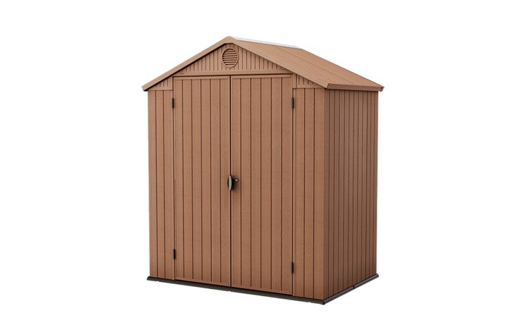 Keter Darwin 6x4 Brown Plastic Shed with floor (Base included)