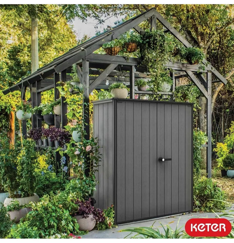 Keter Cortina  Alto 4ft 6" x 2ft 4" (1.4 x 0.7m) 1,415 Litre Vertical Storage Shed With Shelves
